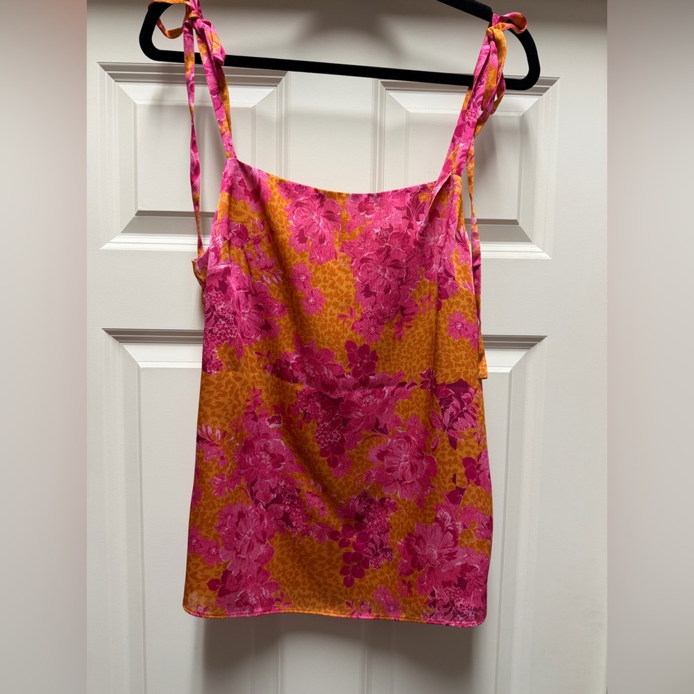 Ted Baker bow detail square neck cami top; size Ted Baker 2/US 4-6